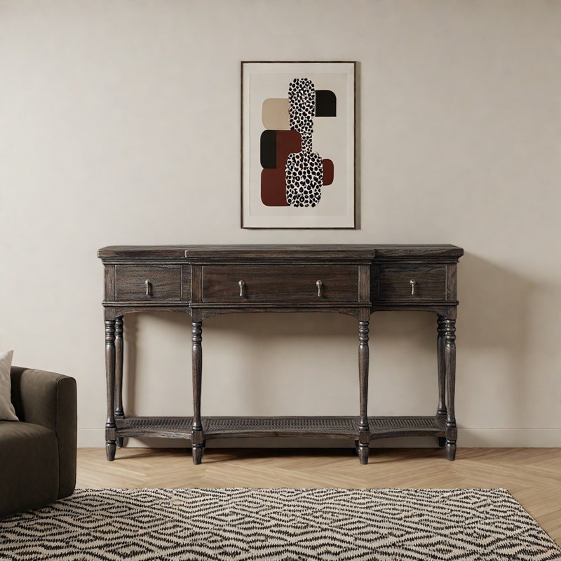 Console de style champêtre, H 35,43 po x l 51,18 po x P 17,72 po