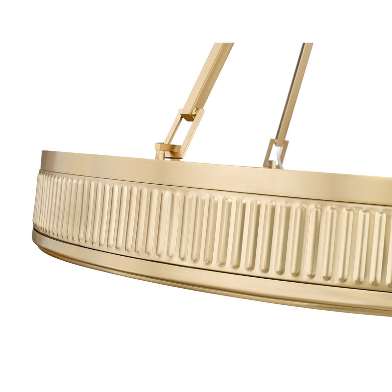 Luminaire suspendu 3 lumières Quinn, Doré