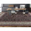 Tapis noir et ivoire noué à la main de haute qualité