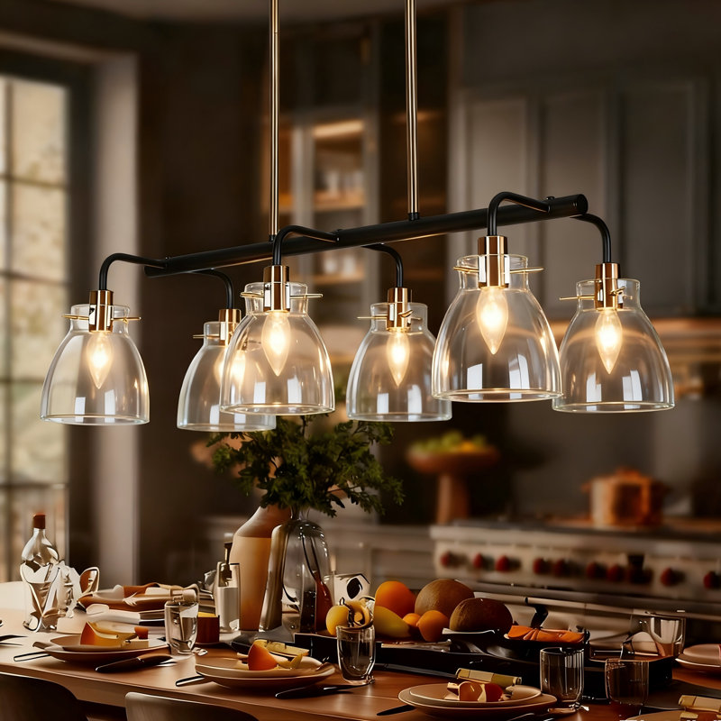 Daizjah 6 - Light Dimmable Linear Chandelier