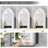 Chazael 19.7'' W 31.5'' H Framed Arched Medicine Cabinet Mirror 3 Fixed with LED Defogger -1247491942