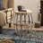 Fayean Solid Wood Top End Table