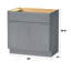 Base de meuble-lavabo simple 36 po seulement-95290494