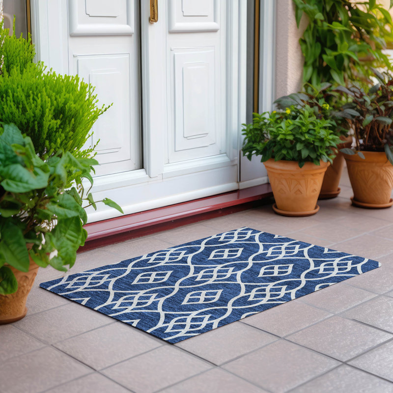 Tapis intérieur / extérieur mâle avec envers antidérapant, Rectangle 1 pi 8 po x 2 pi 6 po