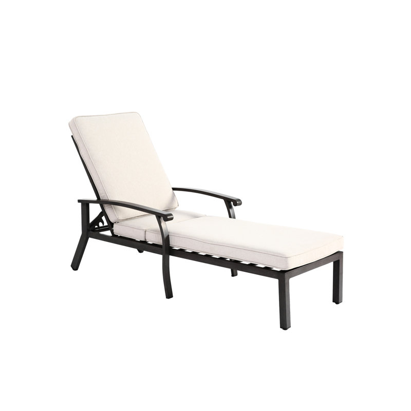 Aluminium Cast Beige Lounge Chair Featuring Adjustable , Cross Weave, And Rolling Wheels, Material, Package Dimensions 41.73 In X 24.41 12.99 In, Weight 40.79 Lb Wheels With Weave Size