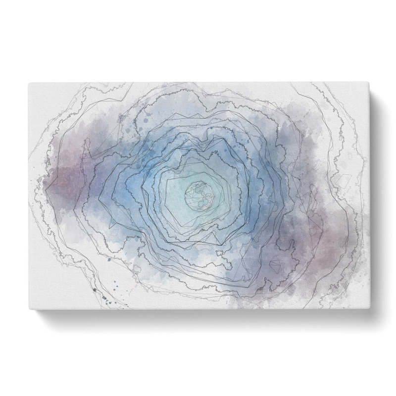 Moon In The Sky In Abstract - Wrapped Canvas Print, 40cm H x 60cm W x 3cm D