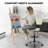 Ardjan Elevate Your Workspace with Rolling stool for office, Adjustable Drafting Stool with Footrest, Office Stool Adjustable Height-589348233