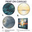«Turquoise Minimal Lake Majestic Sunset - Sunset», reproduction d'art murale-895811326-895811322