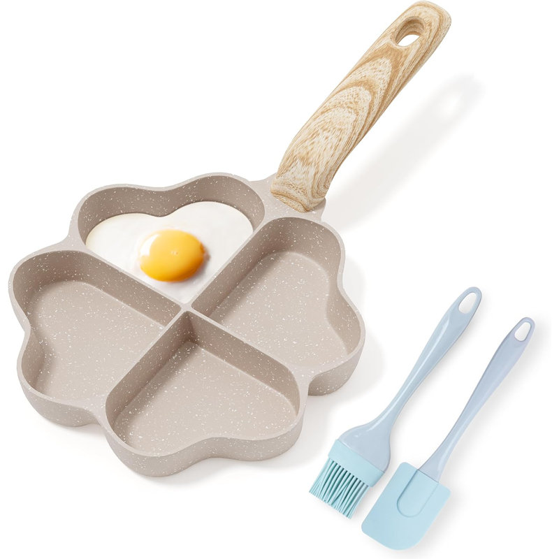 Poêle à omelette en granite antiadhésive 4 tasses Caannasweis, Terre
