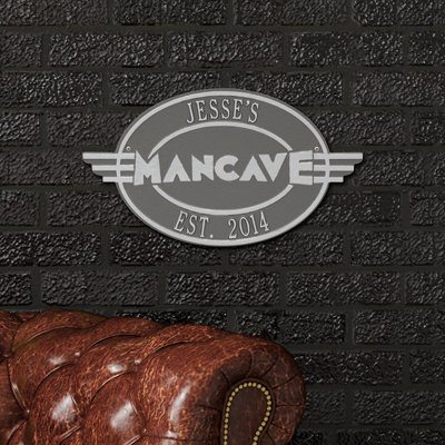 Décoration murale à plaque personnalisable man cave Moderno