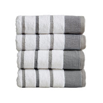 Striped Hand and Bath Towels for Bathroom, Oversized - 17 X 35, Set of  2 Han