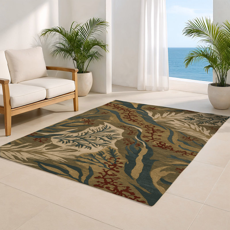 Tapis d'intérieur et d'extérieur brun Nature, Rectangle 4pi x 6 pi