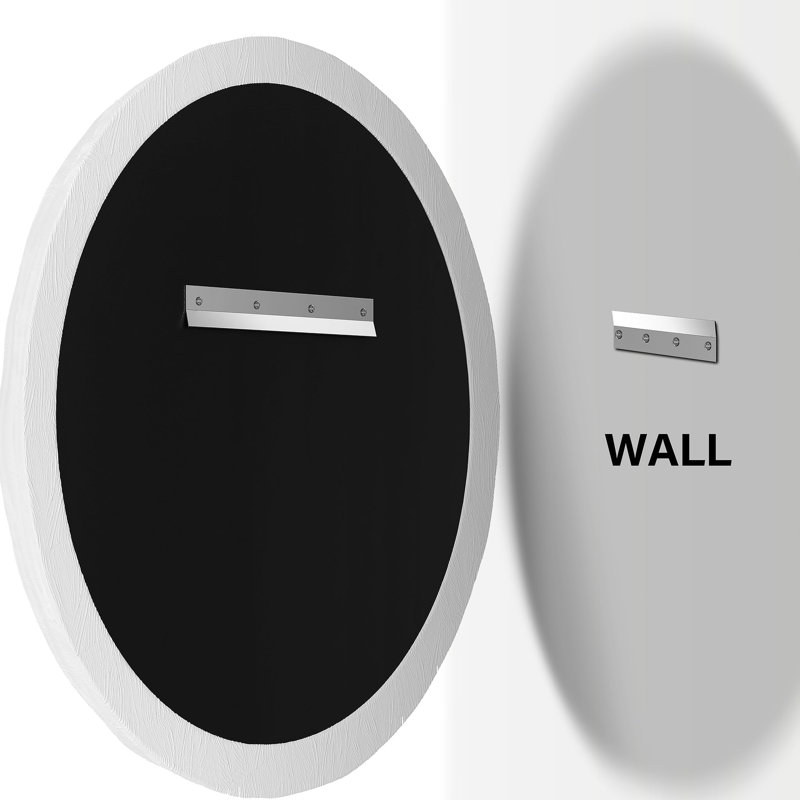 Terra Round Gesso Mirror