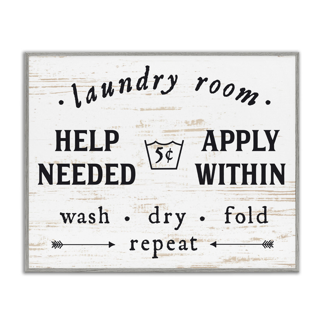 Laundry Room Help Needed Apply Within Stupell Industries Frame 