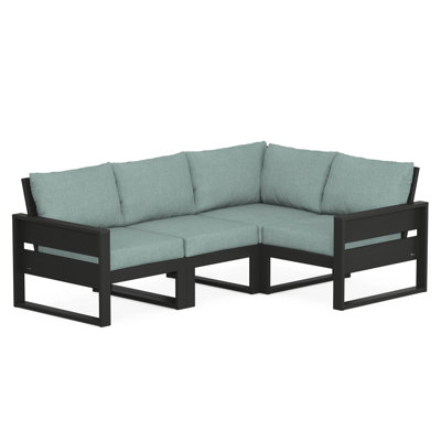 Ensemble de conversation d'extérieur pour 3 personnes avec coussins POLYWOOD Eastport