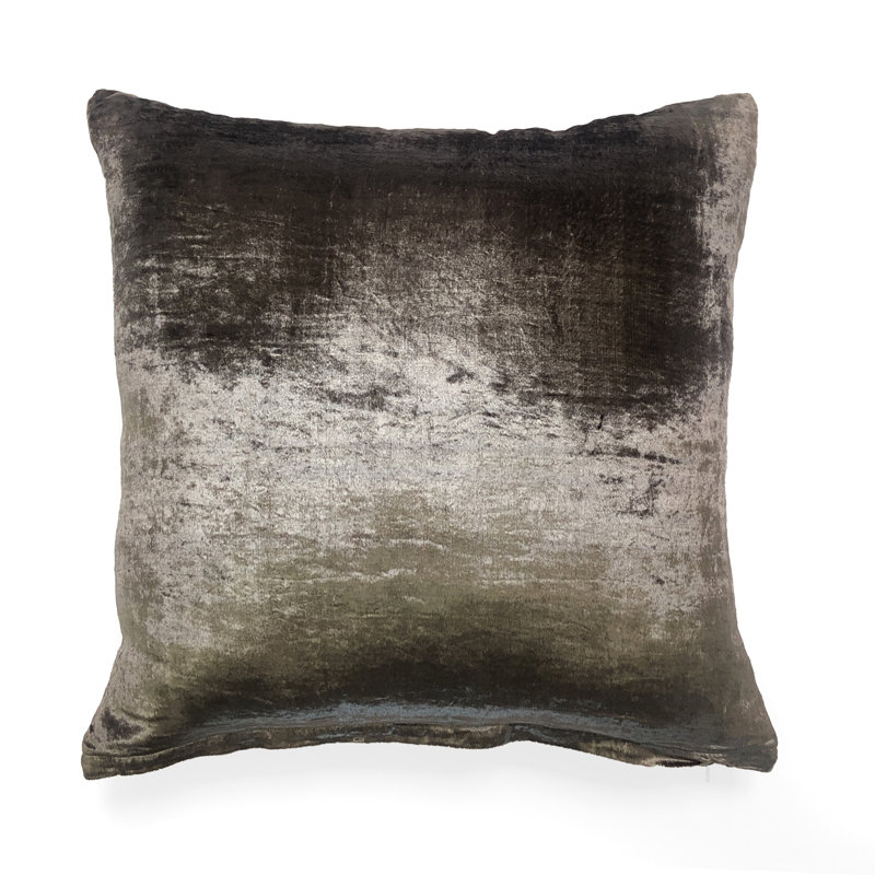 Embroidered Velvet Throw Pillow