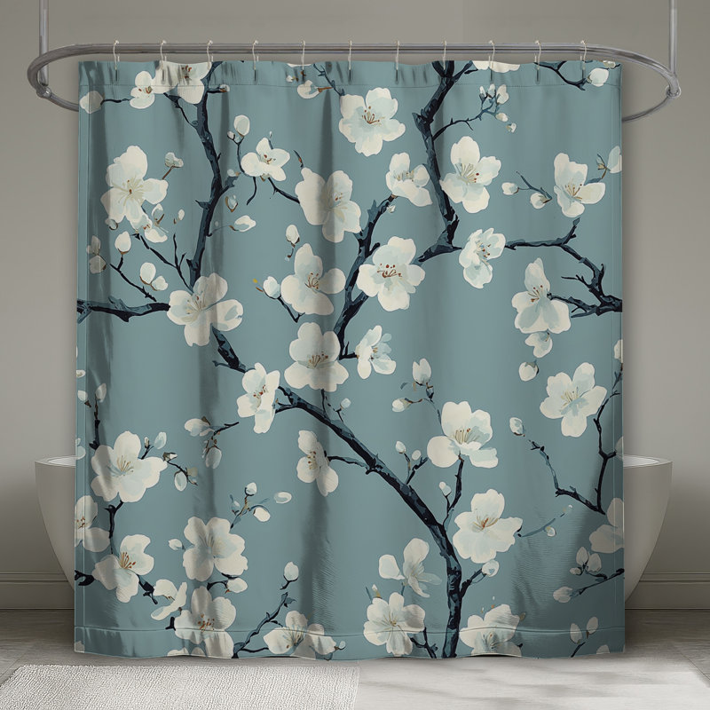Rideaux de douche Cherry Blossom Branches Extra Long, 70in W x 84in H