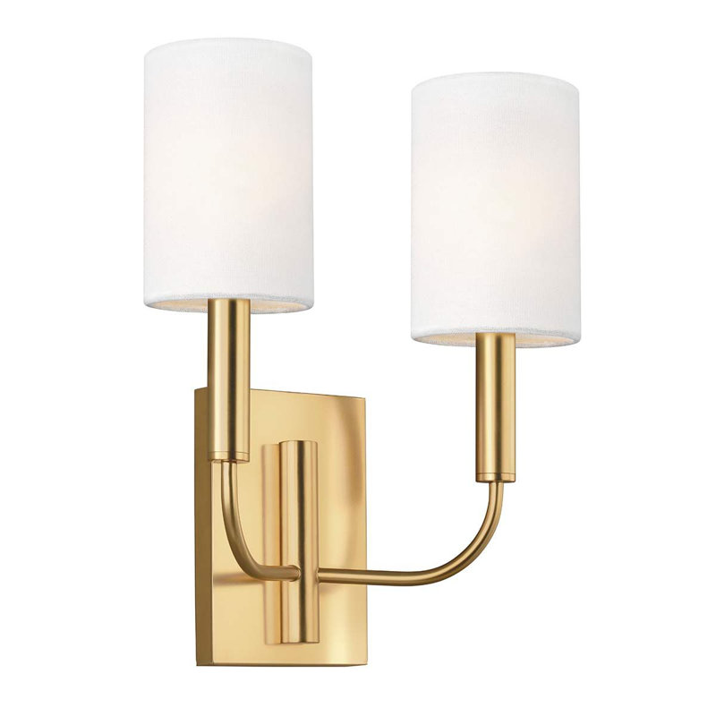 Reign Armed Sconce, Burnished Brass
