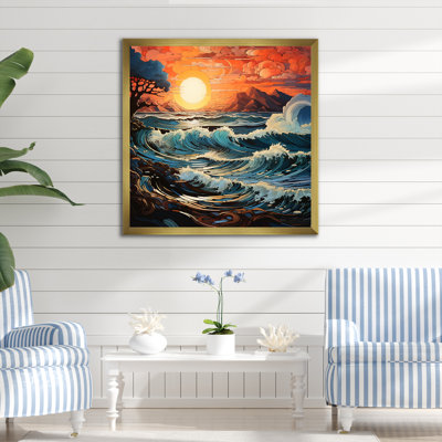«Ocean Charm Vivid Wood Cut Effect III», reproduction sur toile