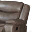 Canapé modulaire inclinable manuel en simili cuir Tavin avec console porte-gobelet taupe