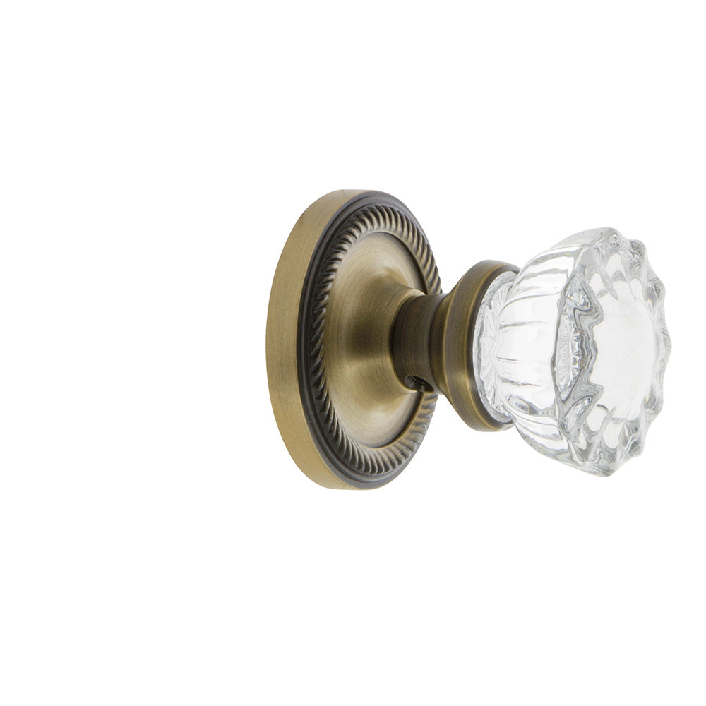 Rope Rosette with Crystal Door Knob Nostalgic Warehouse 