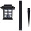 Ensemble de lampes solaires d'extérieur à DEL avec pointe 3,4 po x 3,4 po x 15 po