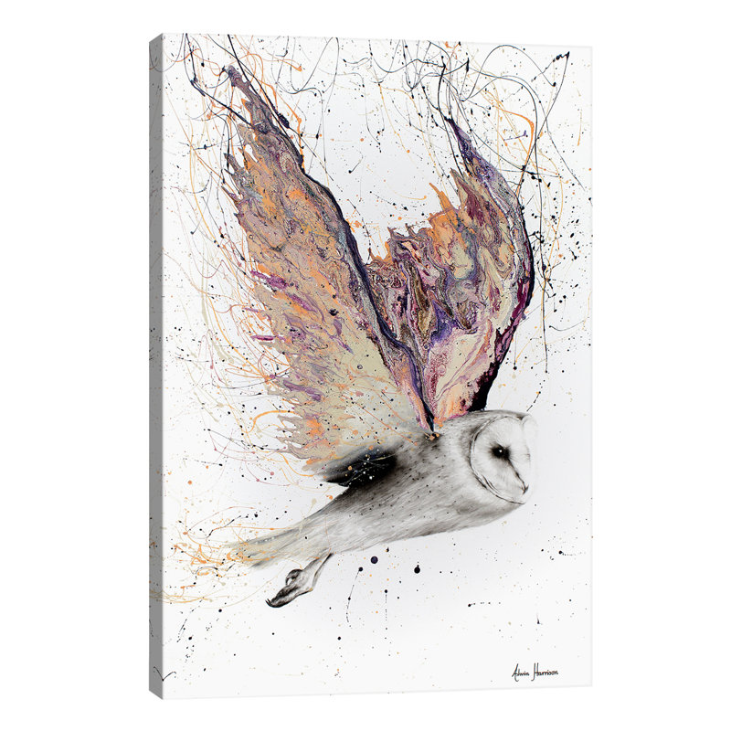 Heart Winged Owl by Ashvin Harrison - Wrapped Canvas Print, 66.04 cm H x 45.72 cm W x 3.175 cm D