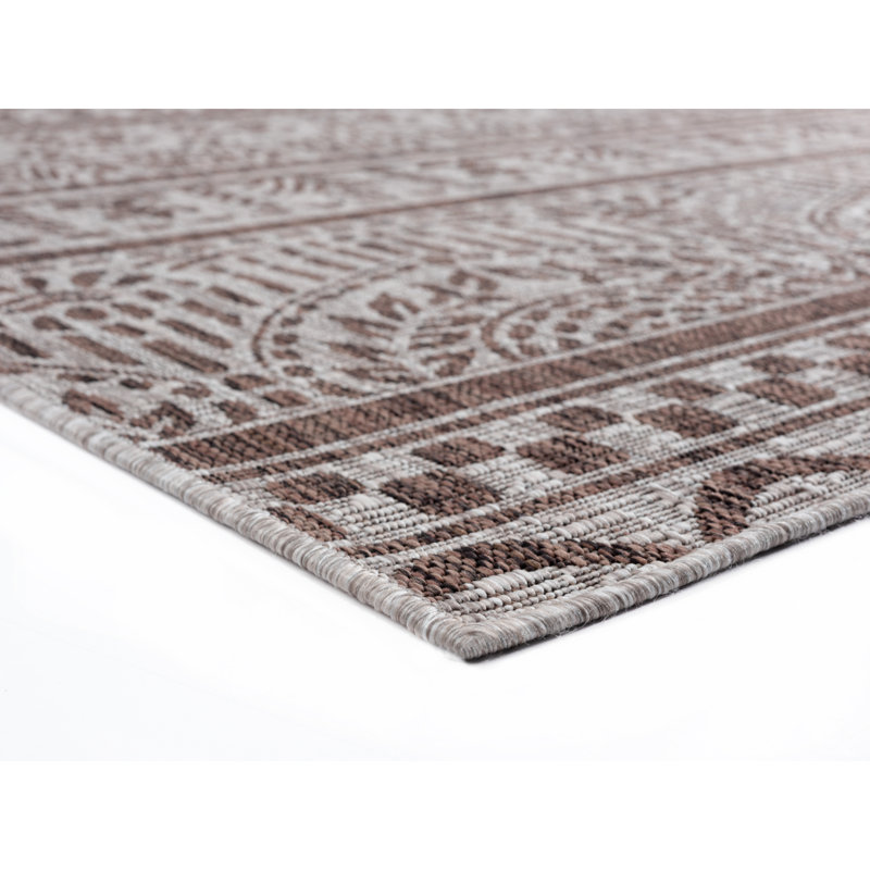 Tapis brun Efecan Ikat, Rectangle 7 pi 10 po x 10 pi 6 po
