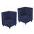 Kid Comfort Collective Modular Corner Chairs, 2-Pack - Navy-124164504