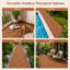 Carreaux de terrasse en bois d'acacia emboîtable de qualité supérieure, ensemble de revêtement de sol brun 27 pièces