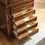 Armoire à bijoux rectangulaire brun clair en bois manufacturé