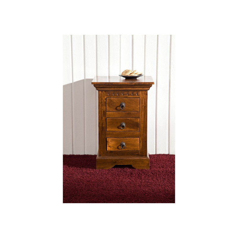 Oxford Solid Wood 40 cm W Chest of 3 Drawers, Honey