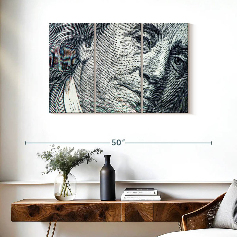 Leisha Benjamin Franklin Face, 24" H x 38" W
