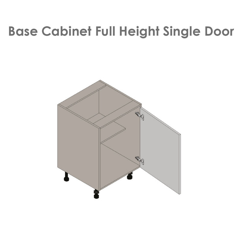 Open 34.5'' H Particleboard Standard Base Cabinet Ready-to-Assemble, Black Matte, 34.5" H x 6" W