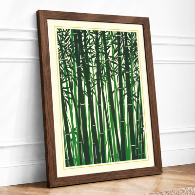 Bamboo Stand Japandi - Framed Print