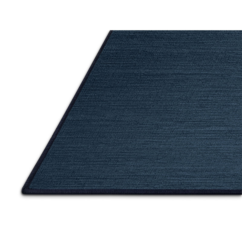 Machine Washable Solid Gray Area Rug, Square 6'