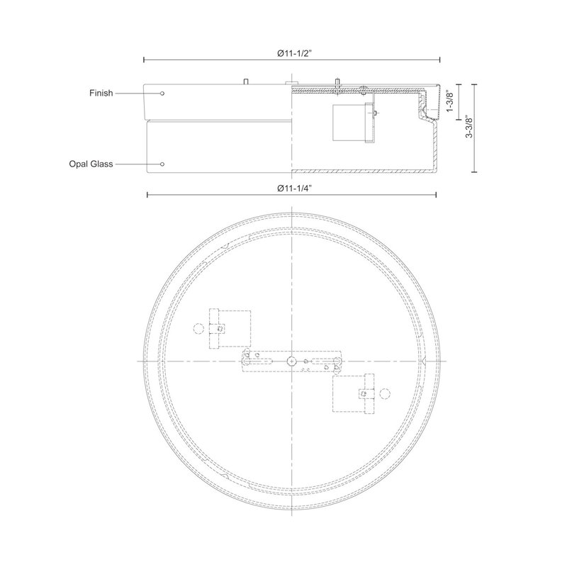 Lomita 2 - Light Flush Mount, Brushed Nickel
