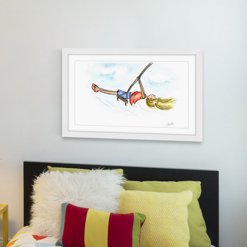 Art encadré « swing girl », H 30 po x l 45 po x P 1,5 po
