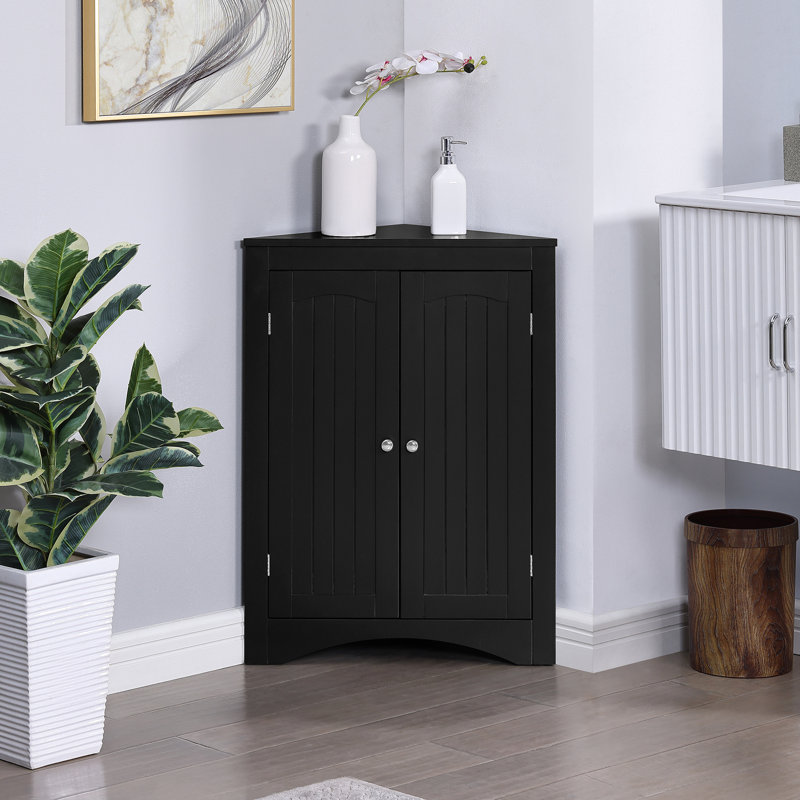 Armoire de coin avec quincaillerie pour le plancher de la salle de bain et le salon, hauteur du buffet de 32,3 po, hauteur