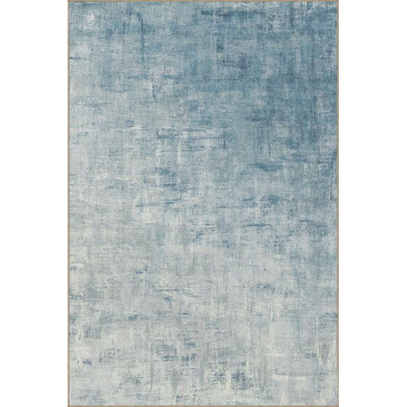 Tapis décoratif lavable à motif bleu ciel Atmosphere, Sous-tapis carré 3 pi 3 po inclus