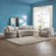 Chaise Irma avec pivot, boucle grise