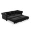 Canapé convertible Chesterfield avec capitonnage et repose-pieds mobile