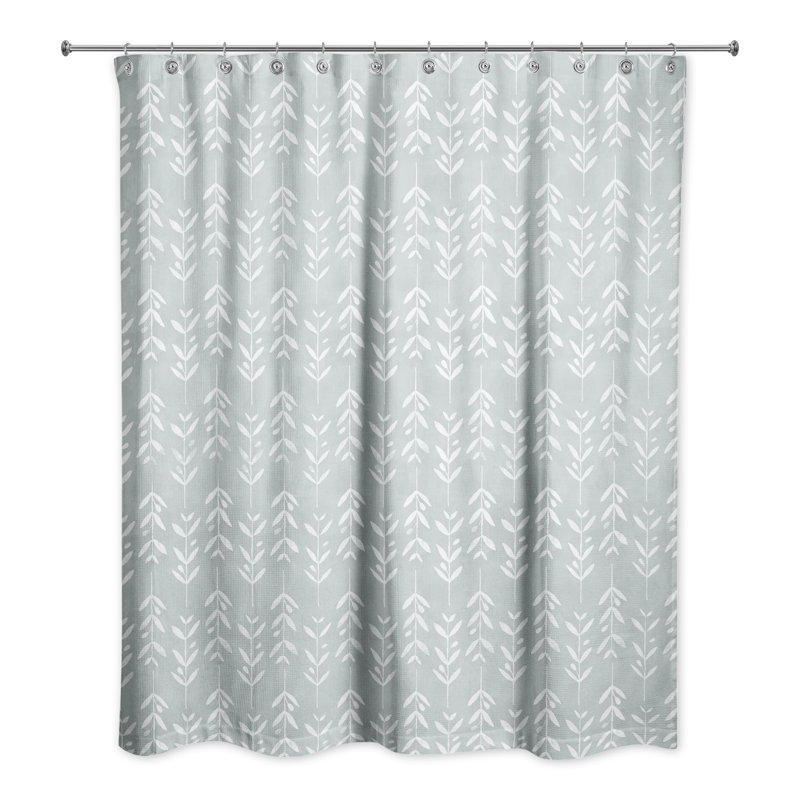 Floral Shower Curtain, Blue
