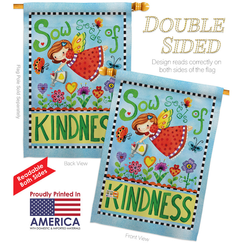 Double Sided 40'' H x 28'' W Polyester Flag Set