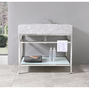 Corner Bathroom Vanities You'll Love | Wayfair