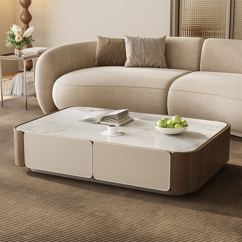 Table rectangulaire légère et luxueuse, H 13,8 po x L 47,2 po x l 27,6 po