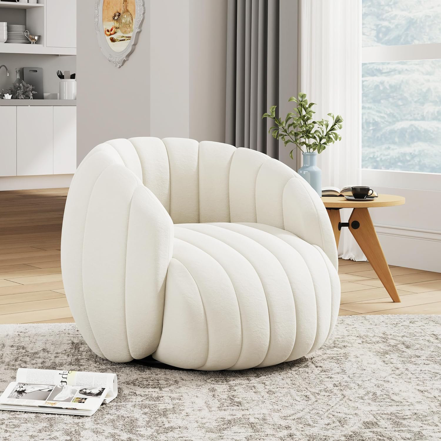 Wrought Studio Swivel Accent Chair,Modern Living Room Chairs Comfy,Cozy ...