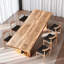 Solid wood rectangular dining table-907335347