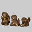 Ensemble de 3 petites statues or de Raphael