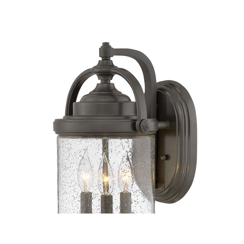 Willoughby 3-Light Composite Outdoor Candle Wall Mount Lantern